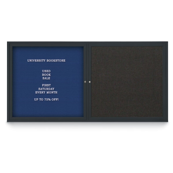 Corkboard, 60"x36", Synthetic Cork/Black